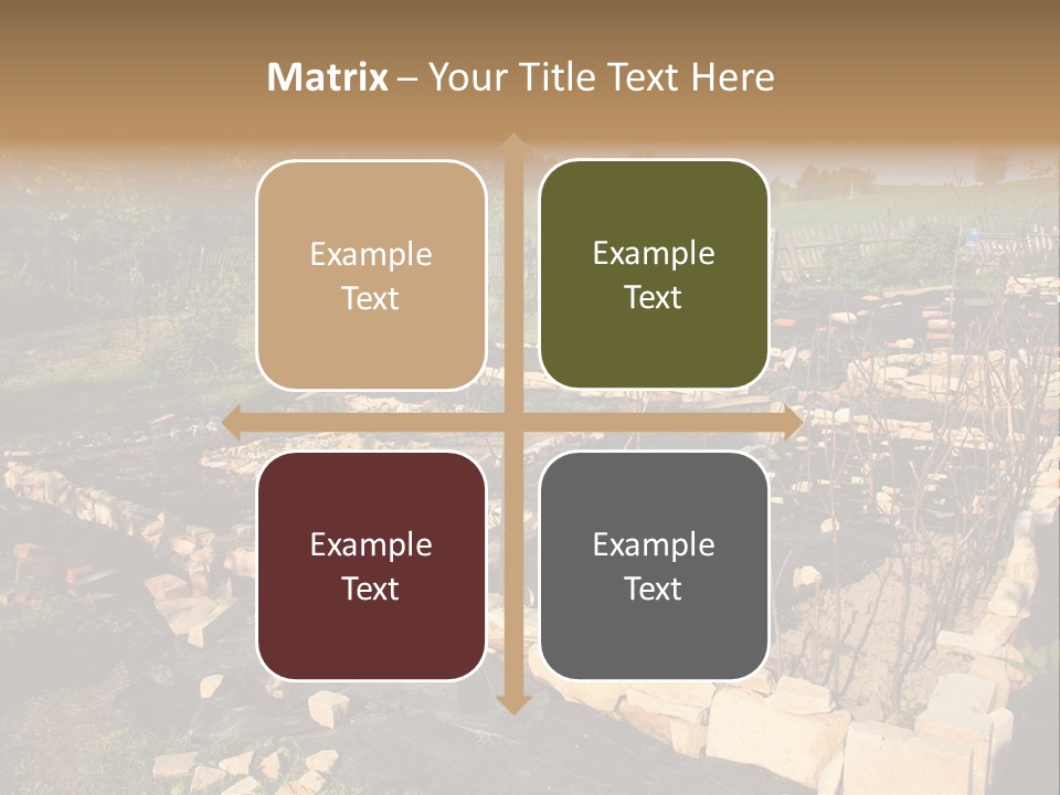 A Stone Wall In The Middle Of A Field PowerPoint Template