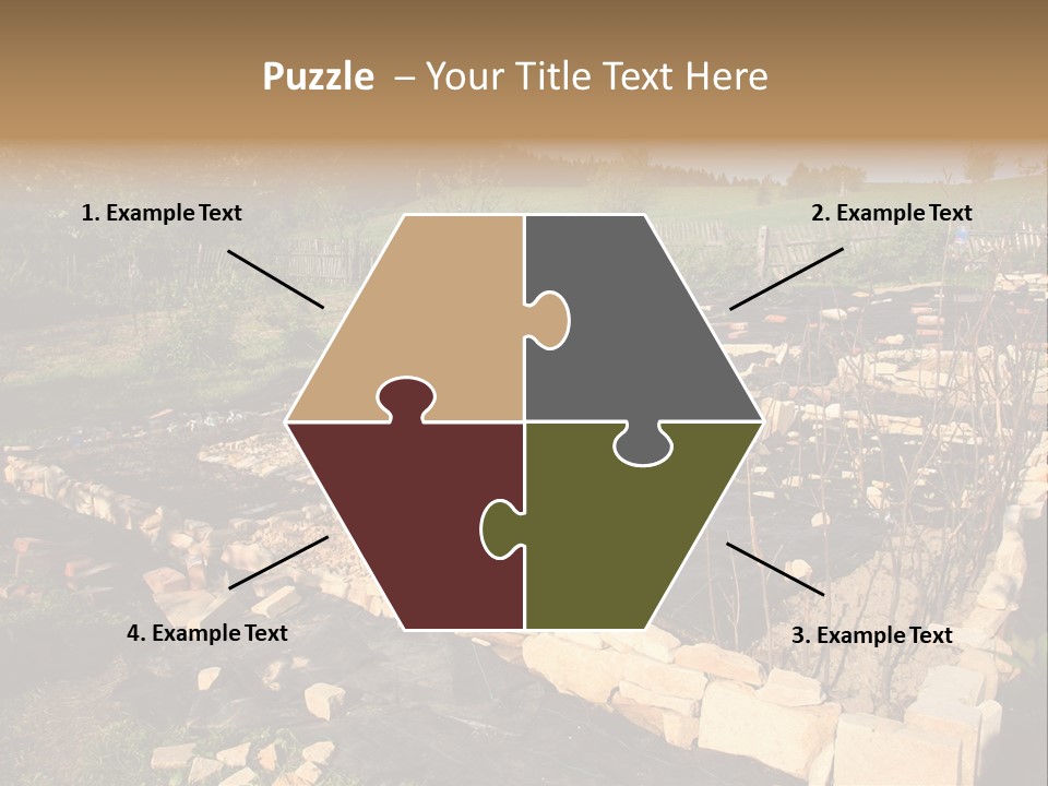 A Stone Wall In The Middle Of A Field PowerPoint Template