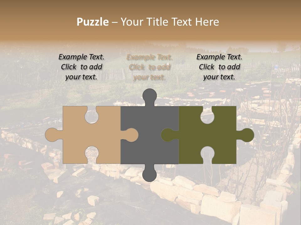 A Stone Wall In The Middle Of A Field PowerPoint Template