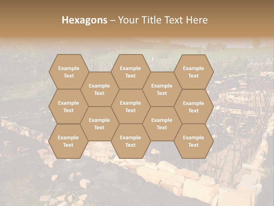 A Stone Wall In The Middle Of A Field PowerPoint Template