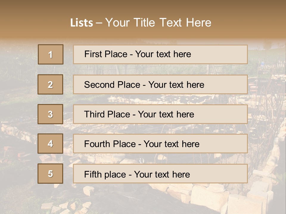 A Stone Wall In The Middle Of A Field PowerPoint Template