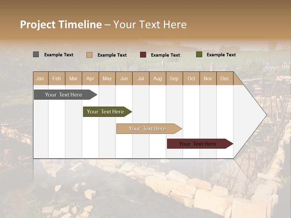 A Stone Wall In The Middle Of A Field PowerPoint Template
