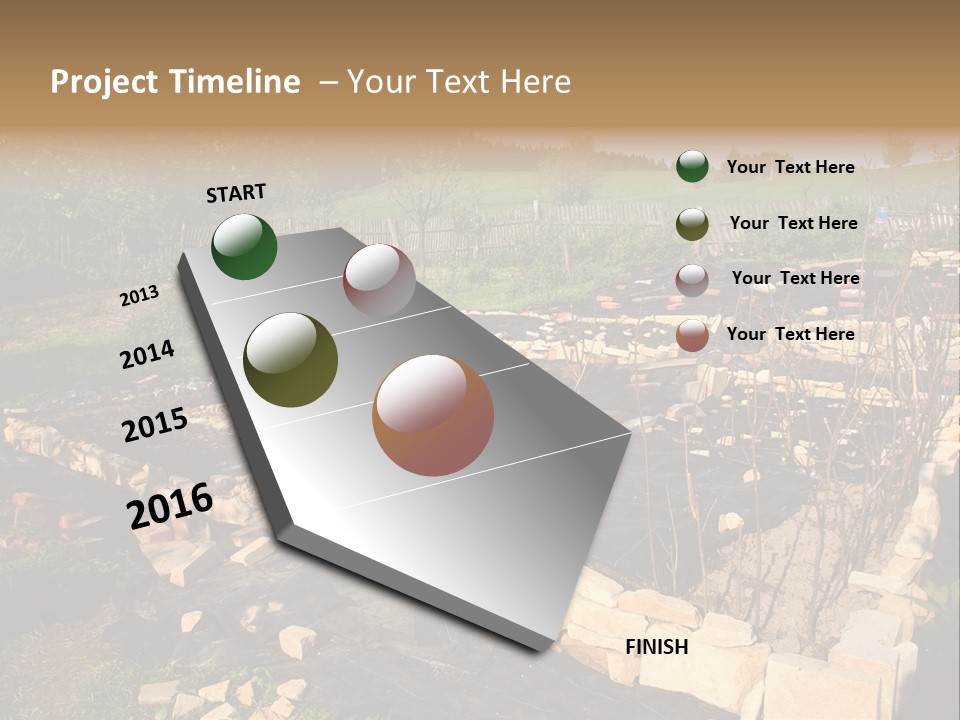 A Stone Wall In The Middle Of A Field PowerPoint Template