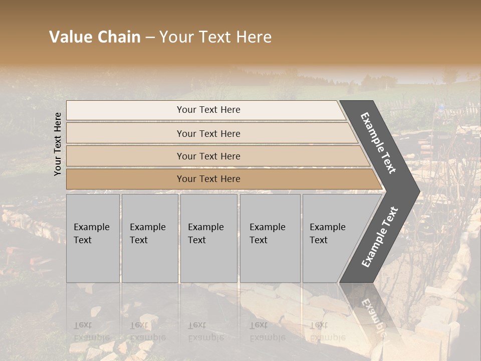 A Stone Wall In The Middle Of A Field PowerPoint Template