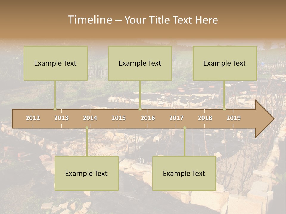 A Stone Wall In The Middle Of A Field PowerPoint Template