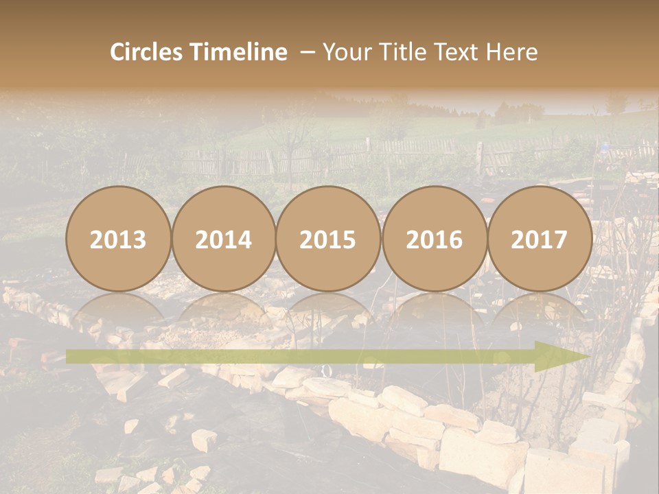 A Stone Wall In The Middle Of A Field PowerPoint Template