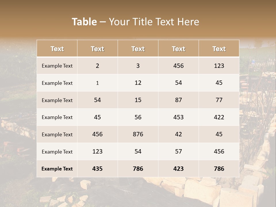 A Stone Wall In The Middle Of A Field PowerPoint Template
