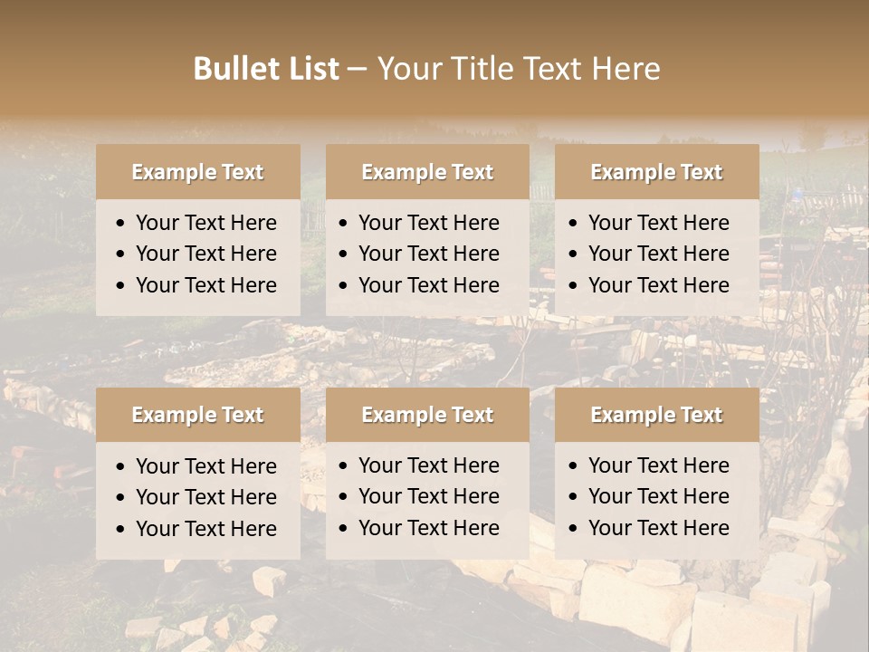 A Stone Wall In The Middle Of A Field PowerPoint Template