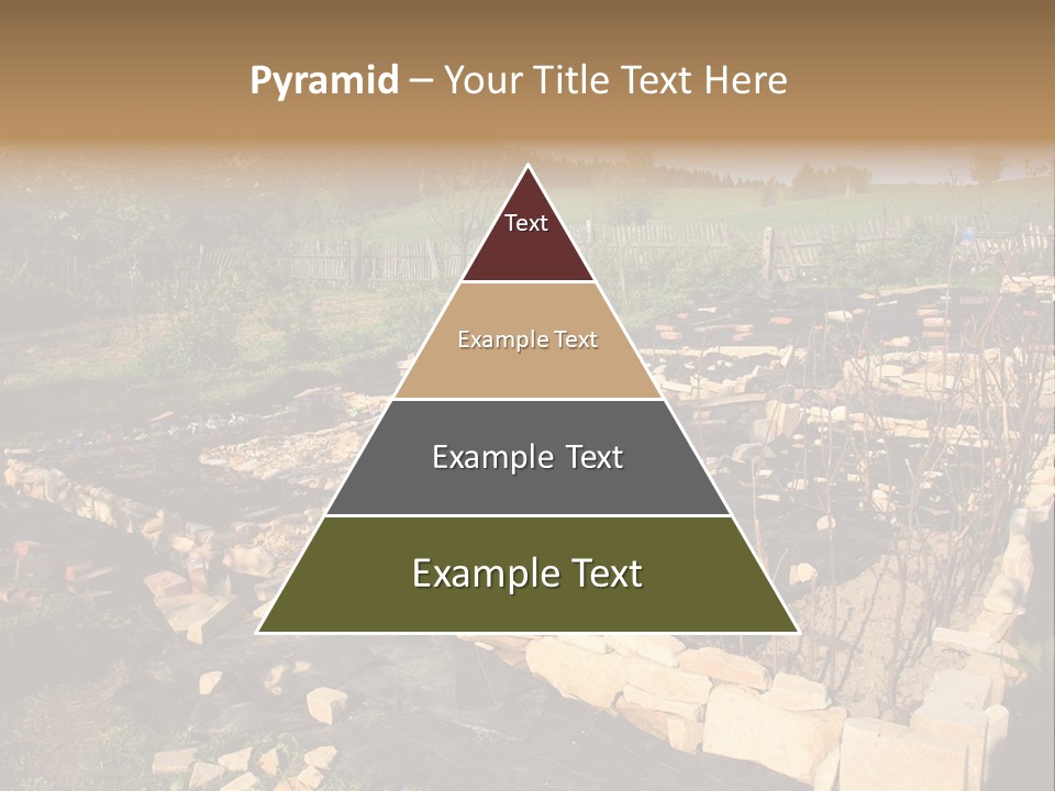 A Stone Wall In The Middle Of A Field PowerPoint Template