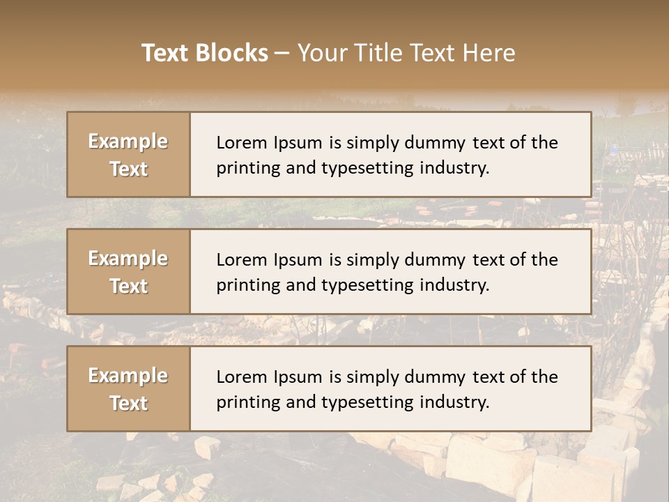 A Stone Wall In The Middle Of A Field PowerPoint Template