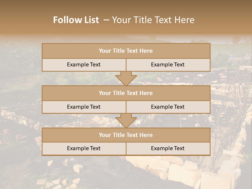 A Stone Wall In The Middle Of A Field PowerPoint Template