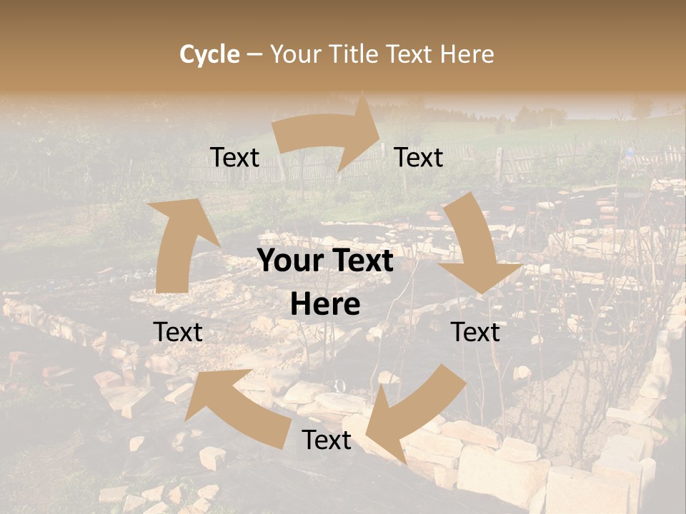 A Stone Wall In The Middle Of A Field PowerPoint Template