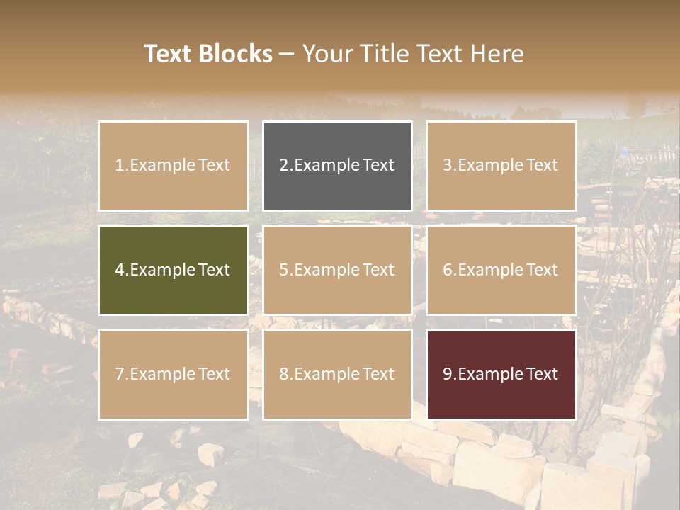 A Stone Wall In The Middle Of A Field PowerPoint Template