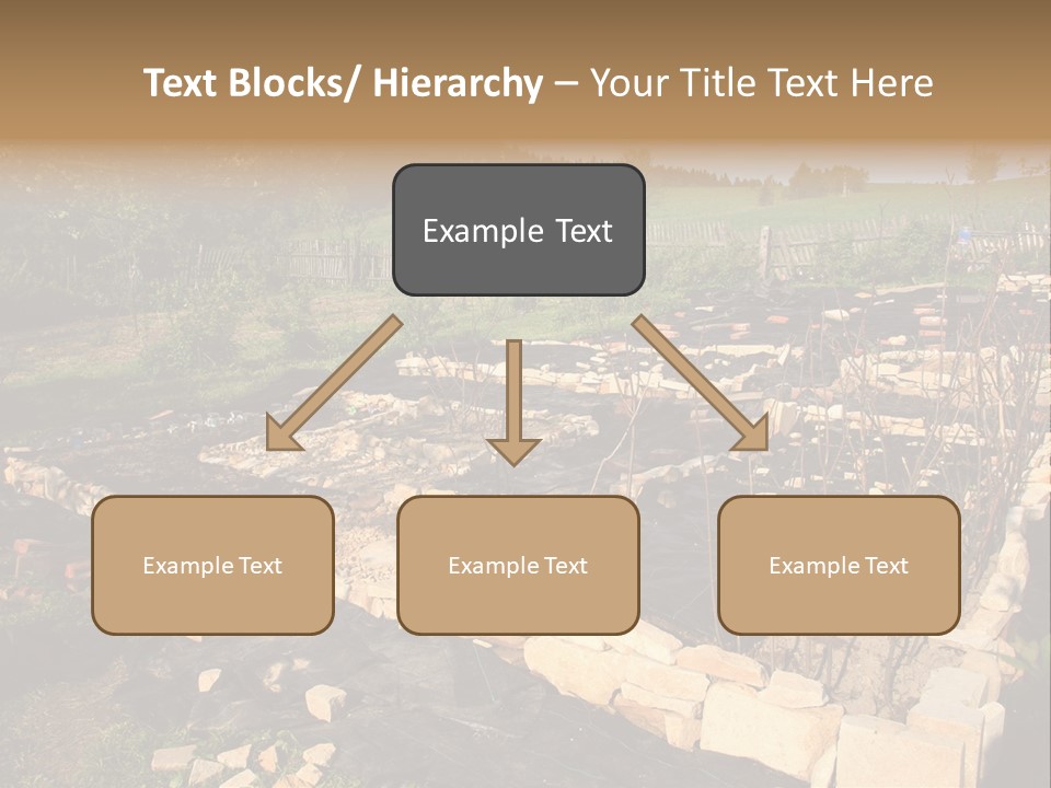 A Stone Wall In The Middle Of A Field PowerPoint Template