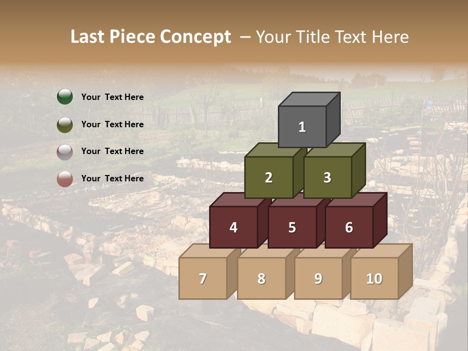 A Stone Wall In The Middle Of A Field PowerPoint Template