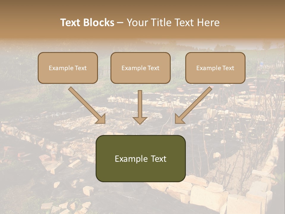 A Stone Wall In The Middle Of A Field PowerPoint Template