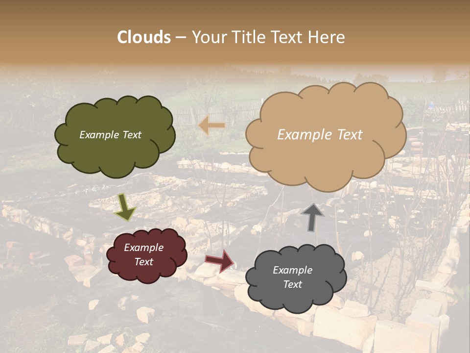 A Stone Wall In The Middle Of A Field PowerPoint Template
