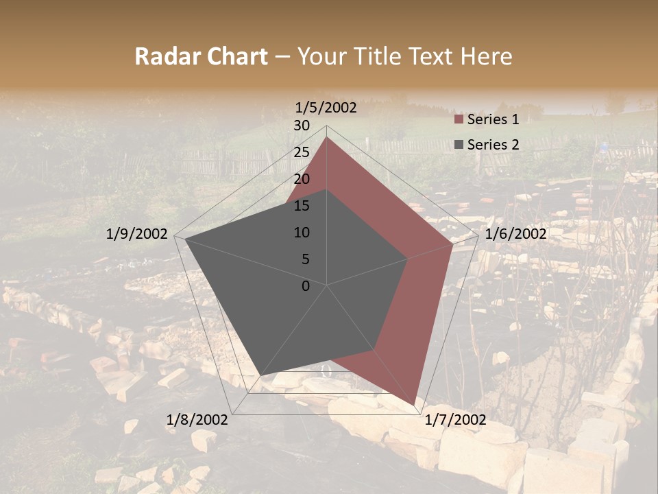 A Stone Wall In The Middle Of A Field PowerPoint Template