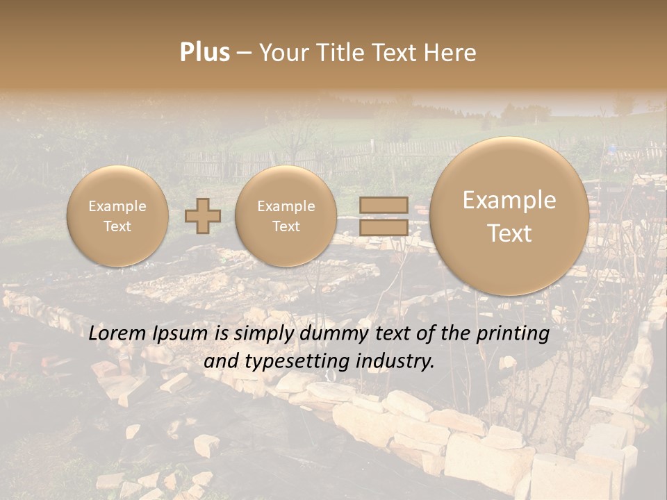 A Stone Wall In The Middle Of A Field PowerPoint Template
