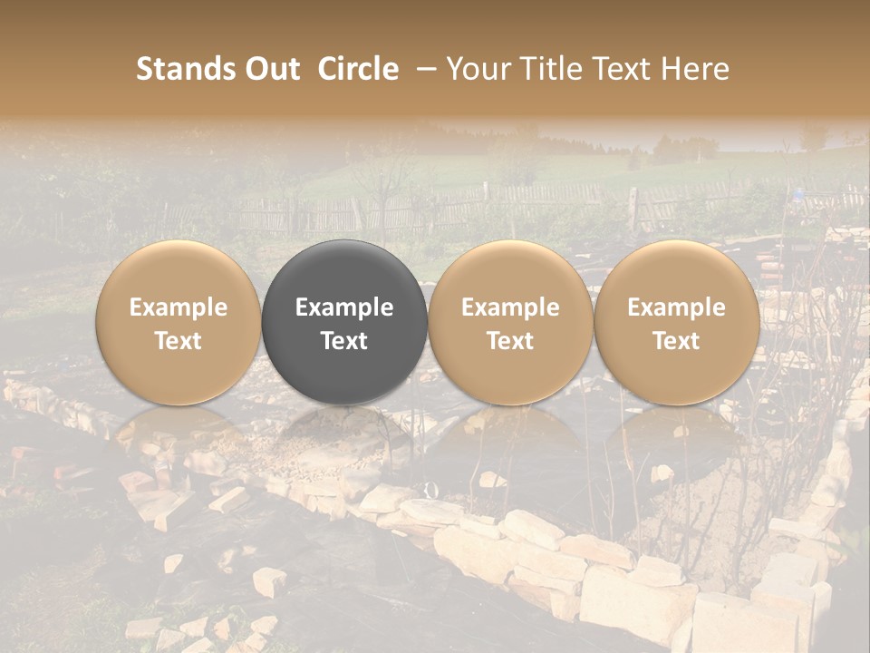 A Stone Wall In The Middle Of A Field PowerPoint Template