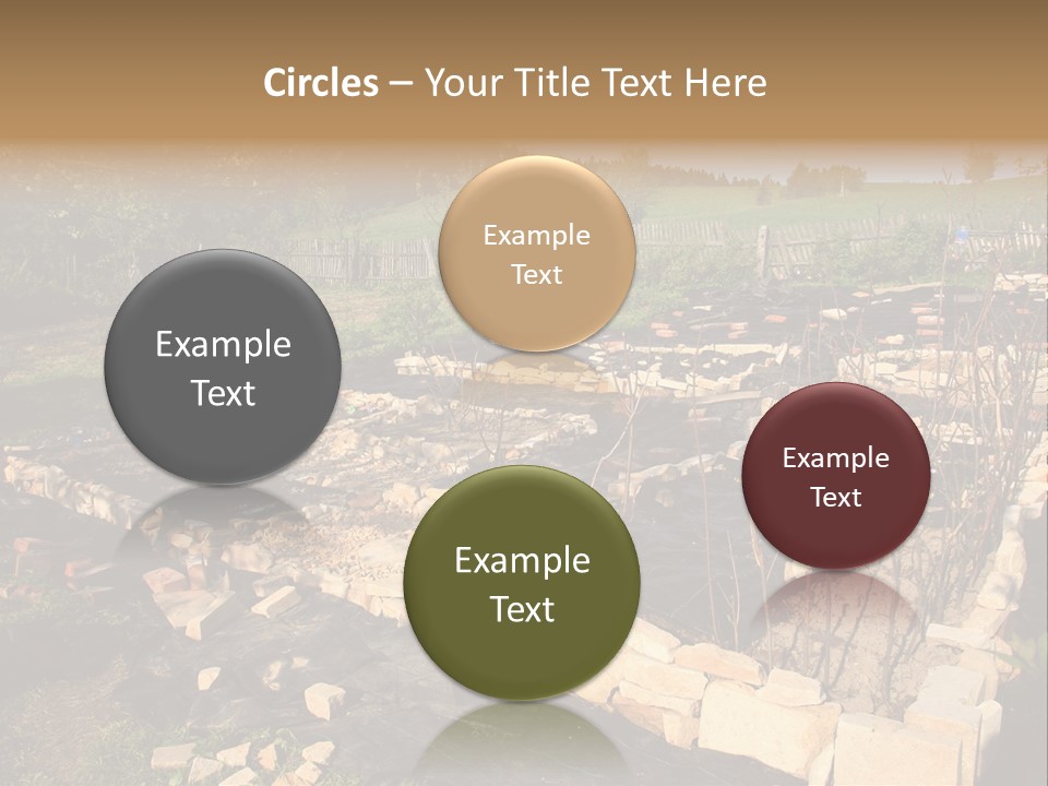 A Stone Wall In The Middle Of A Field PowerPoint Template