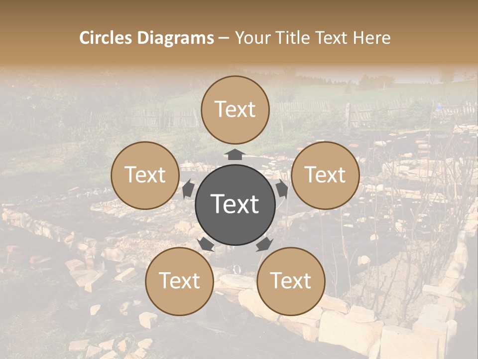 A Stone Wall In The Middle Of A Field PowerPoint Template