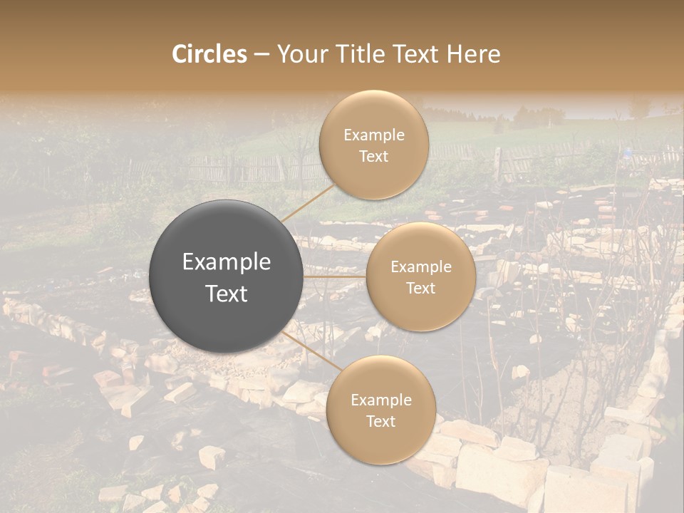 A Stone Wall In The Middle Of A Field PowerPoint Template