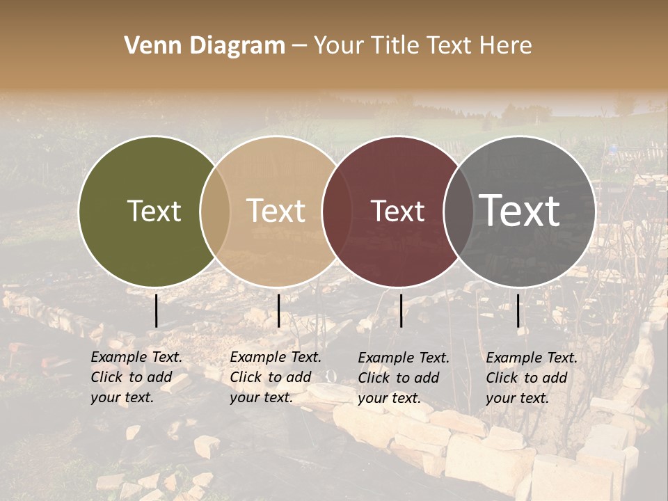 A Stone Wall In The Middle Of A Field PowerPoint Template
