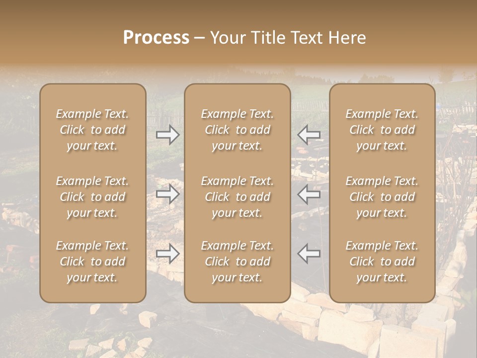 A Stone Wall In The Middle Of A Field PowerPoint Template