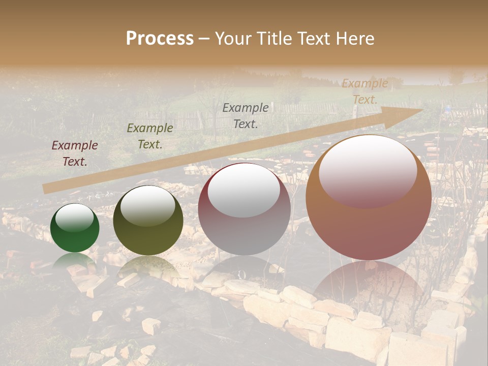 A Stone Wall In The Middle Of A Field PowerPoint Template