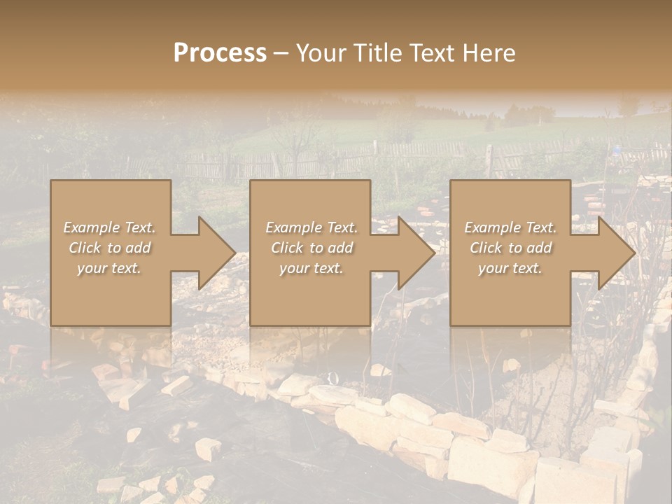 A Stone Wall In The Middle Of A Field PowerPoint Template