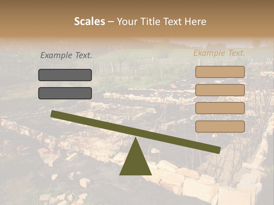 A Stone Wall In The Middle Of A Field PowerPoint Template