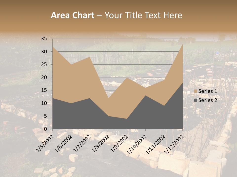 A Stone Wall In The Middle Of A Field PowerPoint Template