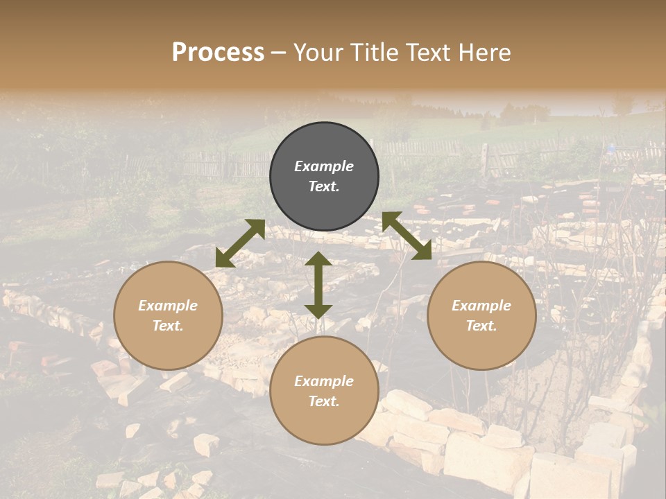 A Stone Wall In The Middle Of A Field PowerPoint Template