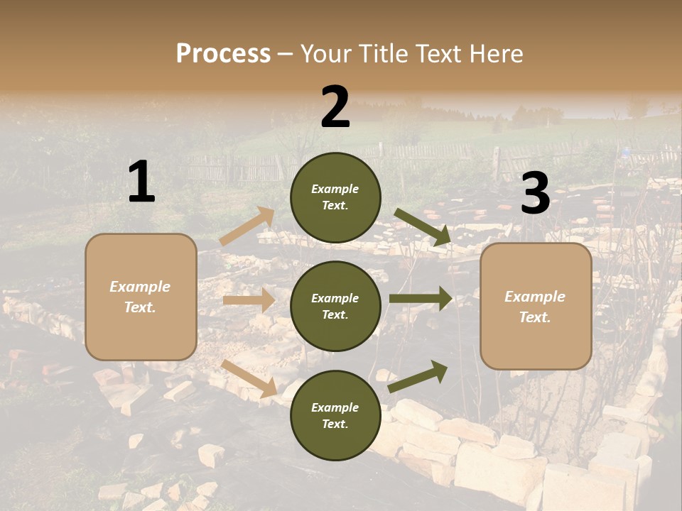 A Stone Wall In The Middle Of A Field PowerPoint Template