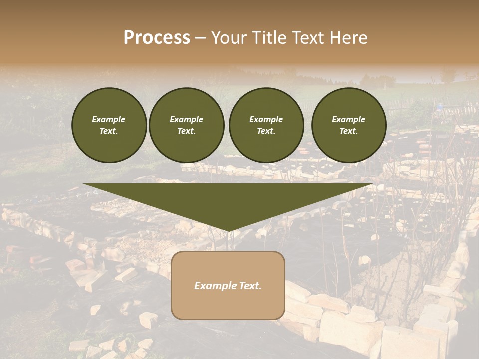 A Stone Wall In The Middle Of A Field PowerPoint Template