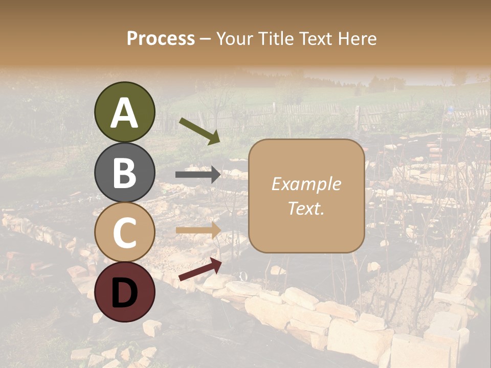 A Stone Wall In The Middle Of A Field PowerPoint Template