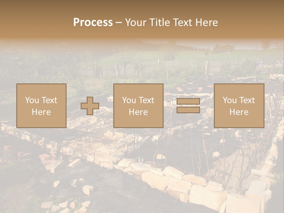 A Stone Wall In The Middle Of A Field PowerPoint Template