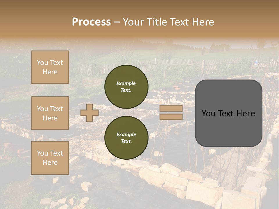 A Stone Wall In The Middle Of A Field PowerPoint Template
