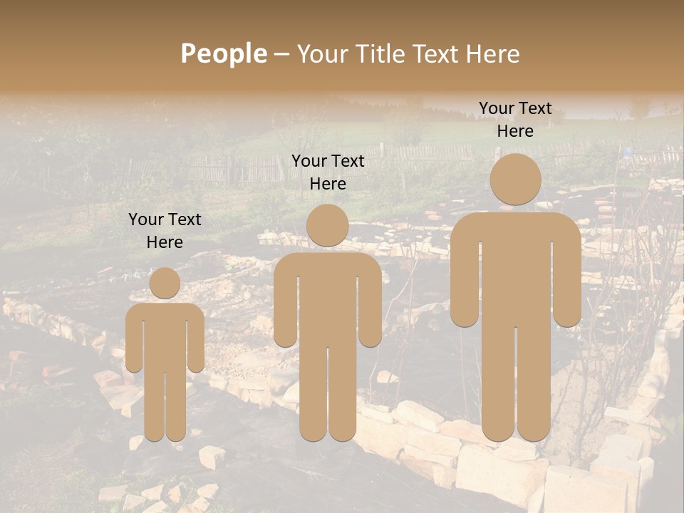 A Stone Wall In The Middle Of A Field PowerPoint Template