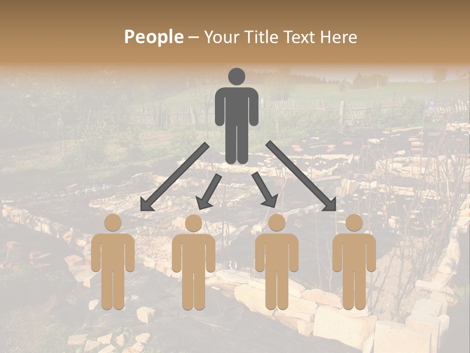 A Stone Wall In The Middle Of A Field PowerPoint Template