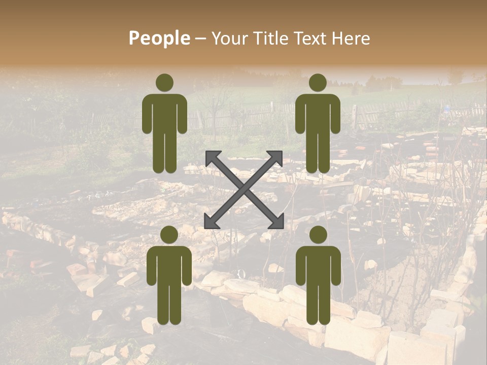 A Stone Wall In The Middle Of A Field PowerPoint Template