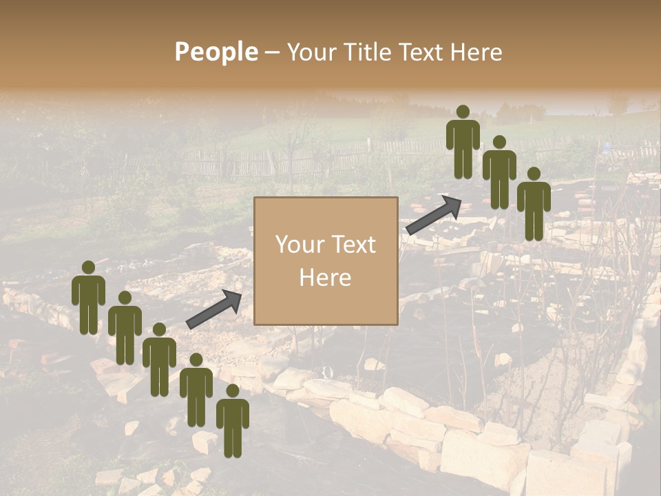 A Stone Wall In The Middle Of A Field PowerPoint Template