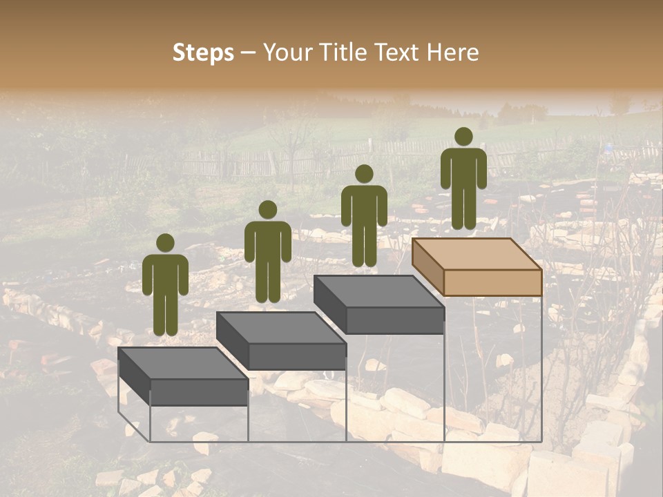 A Stone Wall In The Middle Of A Field PowerPoint Template