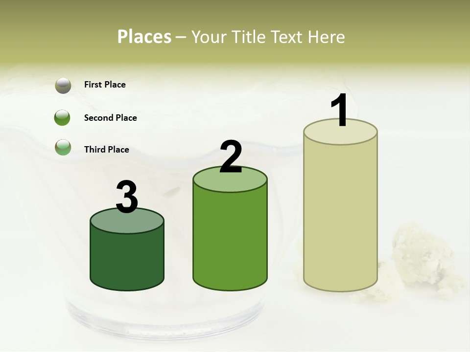 A Bowl Of Yogurt Sitting On Top Of A Table PowerPoint Template