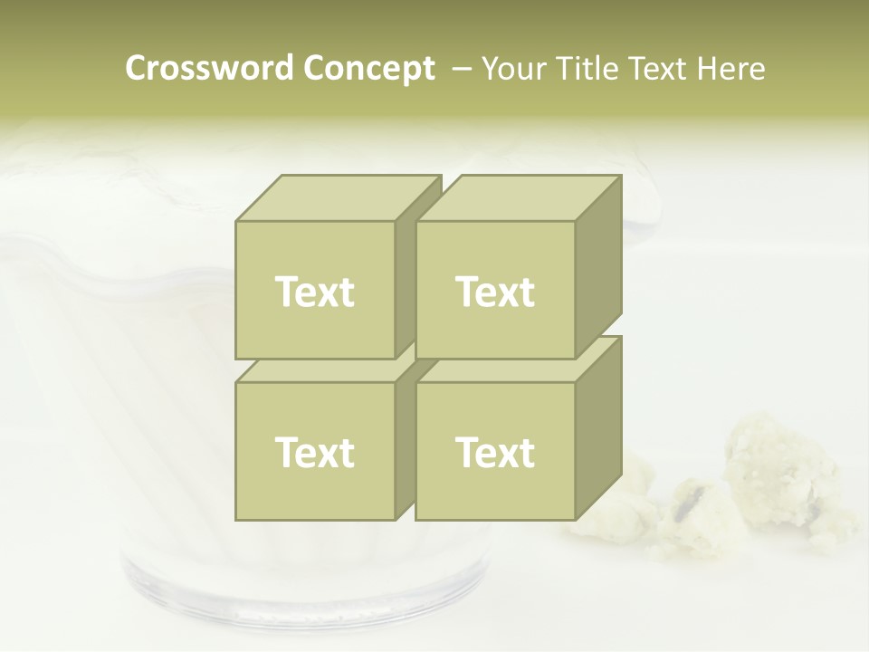A Bowl Of Yogurt Sitting On Top Of A Table PowerPoint Template