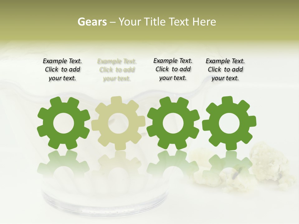 A Bowl Of Yogurt Sitting On Top Of A Table PowerPoint Template