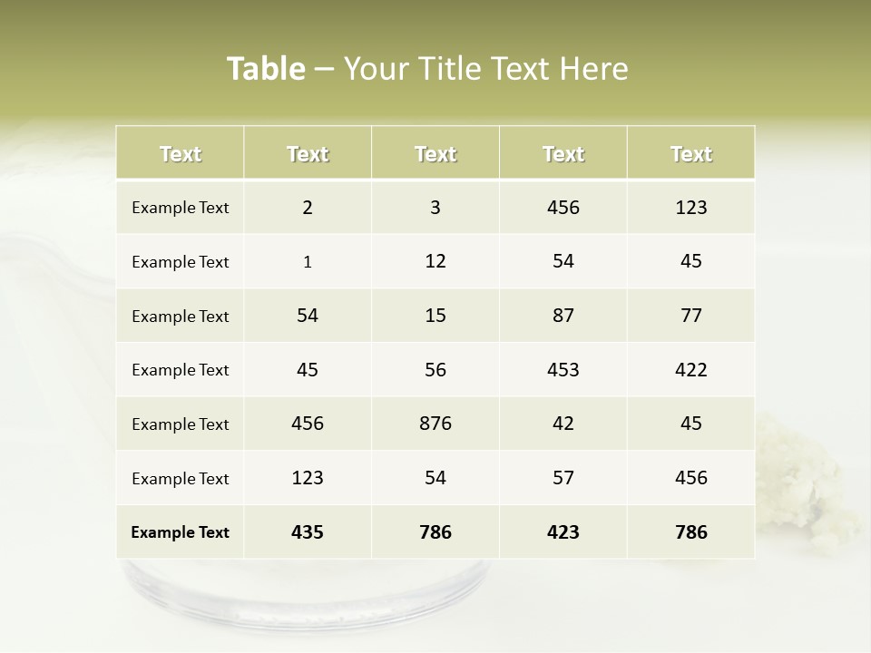 A Bowl Of Yogurt Sitting On Top Of A Table PowerPoint Template