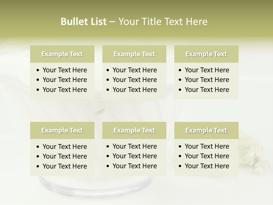 A Bowl Of Yogurt Sitting On Top Of A Table PowerPoint Template