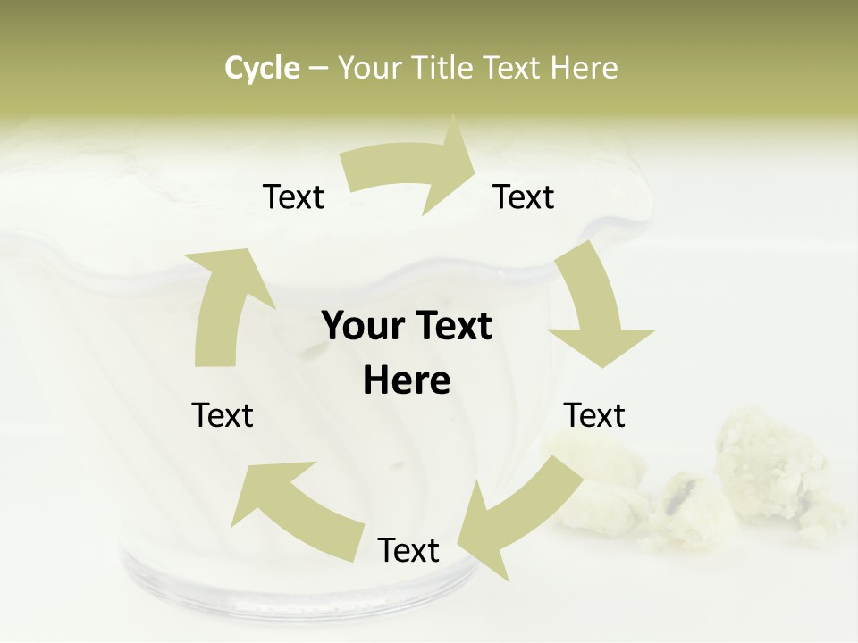 A Bowl Of Yogurt Sitting On Top Of A Table PowerPoint Template